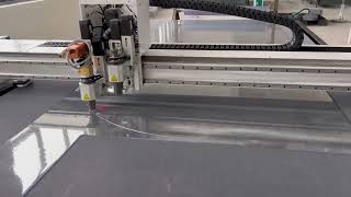 PVC sheet soft glass cutting at customers factory 5 cnccuttingmachine automaticcutting pvc [upl. by Nelrsa]