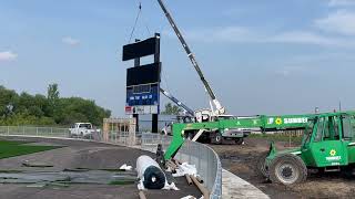 Crookston High School Scoreboard install [upl. by Gokey]