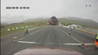 Footage of aircraft crash in Iceland [upl. by Pergrim]