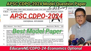 APSC CDPO Model paper for 2024  CDPO Economics model paper [upl. by Jacobo94]