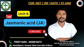 Jasmonic Acid  Phytohormones  Botany  CSIR  GATE  DBT  ICMR  ICAR genesisinstitute [upl. by Yenreit]