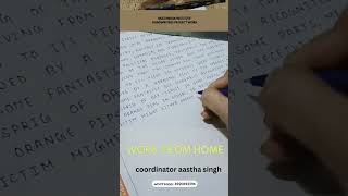 multimedia institutehandwriting workmultimedia handwriting project workfromhome shorts [upl. by Punak]