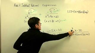 Add amp Subtract Rational Expressions Part 3 [upl. by Ivets]