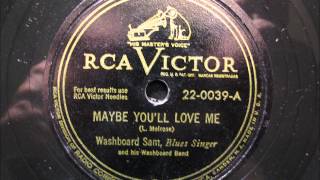 MAYBE YOULL LOVE ME by Washboard Sam BLUES [upl. by Annaehs]