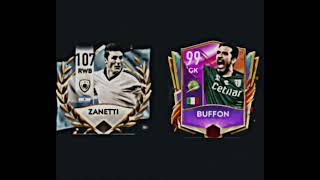 Zanetti Vs Buffon Fifa Mobile Card Battle [upl. by Yelwah]