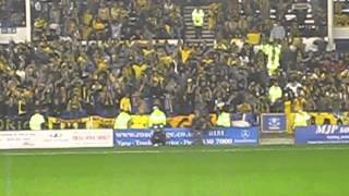 Everton fans applaude the AEK Athens fans at Goodison Park [upl. by Remsen288]