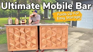 DIY Outdoor Furniture Ideas  Ultimate Patio Bar Build [upl. by Yltneb]