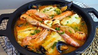 Cazuela de Pescado y Marisco Receta Fácil [upl. by Yard]