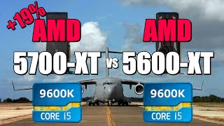 5700XT vs 5600XT  9600K CSGO Fortnite PUBG GTAV Overwatch [upl. by Aenaj374]