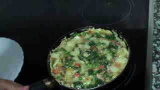 TUTORIAL COCINA TORTILLA MIXTA CON VERDURAS Y PATATAS 2018 [upl. by Desi830]