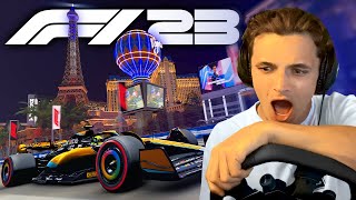 Lando Norris Plays F1 23 For The First Time [upl. by Trovillion505]