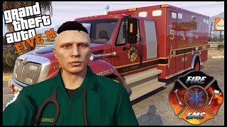 GTA 5 ROLEPLAY  FIRST DAY ON THE JOB AS ROOKIE EMT  EP 1  FIREEMT [upl. by Sitnik352]