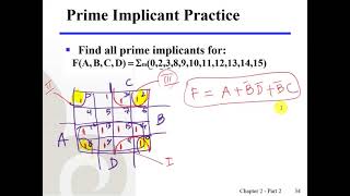 ROBT206 Lecture 7  Karnaugh Map dont cares prime implicants [upl. by Kaylyn]