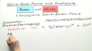 SäureBasePaare und Ampholyte  Chemie  Allgemeine und anorganische Chemie [upl. by Orva]