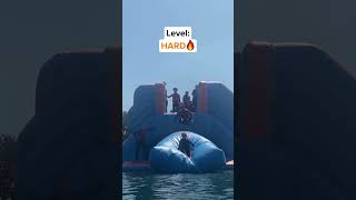 More AIRBAG LAUNCH but they get progressively higher 🔼 PART 2 waterpark stevenage funny fail [upl. by Toogood]