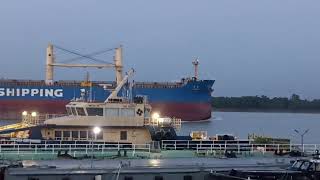 Cosco Shipping on KARNOFULI River shipyard ship vessel cosco docking [upl. by Hendrik]