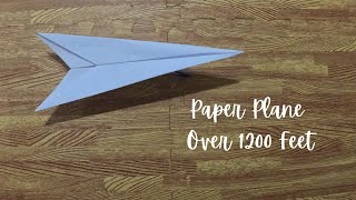 How to Make Paper Airplane That Flies Far Easy Origami amp Craft amp Art in less than 5 minutes [upl. by Ferneau]