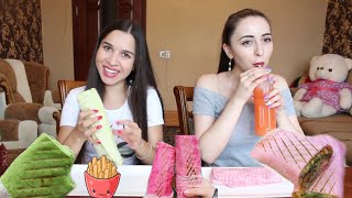 РОЗОВЫЙ ДОНЕР MUKBANG С AYKA EMILLY DONER [upl. by Kera]