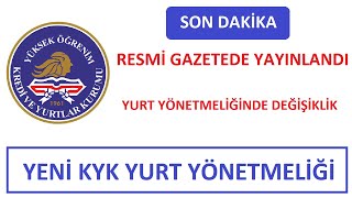 SON DAKİKA KYK YURT YÖNETMELİĞİNDE DEĞİŞİKLİK  YENİ KURALLARA BAKMAYI UNUTMA KYK YURT 2025 [upl. by Amberly]