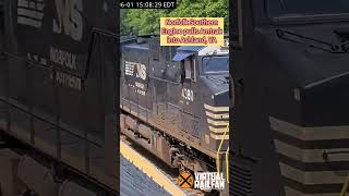 Norfolk Southern Engine Pulls Amtrak into Ashland VA shorts [upl. by Jania]