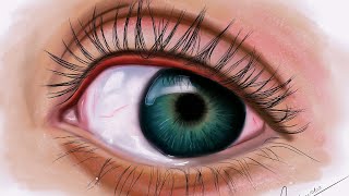 How to to draw  Infinite painter tutorials Eye tutorial [upl. by Berl307]