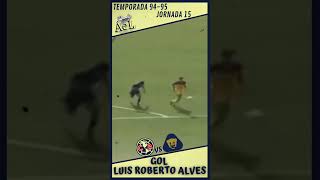 Águila Retro  Gol de Luis Roberto quotZaguinhoquot a Pumas  199495  Águila en linea [upl. by Spatz]