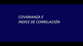 Covarianza de rentabilidades de activos financieros e índice de correlación [upl. by Enrique]