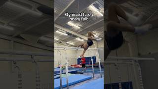 He had no reaction 😳 gymnast gymnastics fail fails sports calisthenics olympic olympics [upl. by Broucek349]