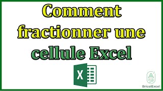 Comment fractionner une cellule excel [upl. by Karrah971]