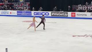 Madison HubbellZachary Donohue 22559Silver Medal2022 US Figure Skating Championship Ice Dance [upl. by Sallad]