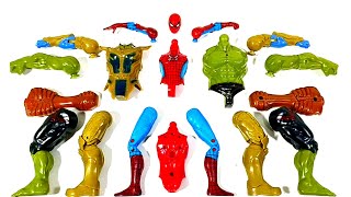 Merakit Mainan SpiderMan VS Siren Head VS Hulk Smash VS Thanos Avengers Superhero Toys [upl. by Jaela]