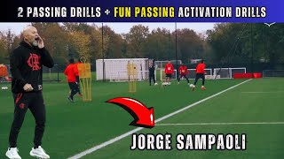 2 Passing Drills  FUN Passing Activation Drills by Jorge Sampaoli [upl. by Jaban]