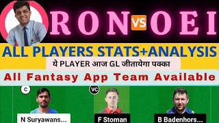 RON VS OEI  RON VS OEI DREAM11 TEAM PREDICTION  ECS T10 Portugal dream11prediction ecst10 t10 [upl. by Saeger691]