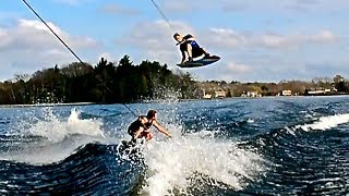 First Wakeboard Runs on Dans new Moomba [upl. by Yralam]