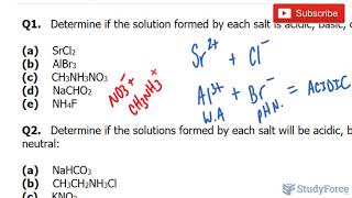 ⚗️ Determining the Overall Acidity or Basicity of Salt Solutions [upl. by Aeirdna]