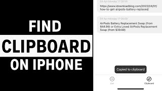 How To Find Clipboard On iPhone New Update [upl. by Irina]