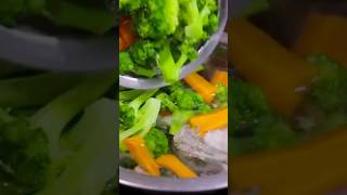 Blanching Broccoli and Carrots [upl. by Atinrahc]