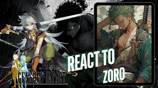 Genshin impact react to Aether as Zoro  Onepiece Luffy gear 5  Gacha life 2  Strawhat family [upl. by Beattie]