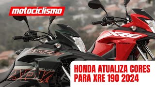 HONDA ATUALIZA CORES PARA LINHA 2024 DA XRE 190 [upl. by Elbertine]