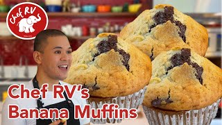 BANANA CHOCOLATE CHIP MUFFINS [upl. by Anaila]