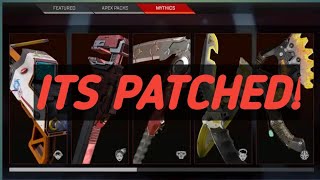 PROOF THAT THE Apex Legends Heirloom Glitch is PATCHED [upl. by Asaeret]