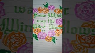 Lettering Design glimpse  colors flowers ytshorts calligraphyart shorts [upl. by Teerprug]