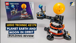 LEGO Technic 42179 Planet Earth and Moon in Orbit detailed building review [upl. by Rellim207]