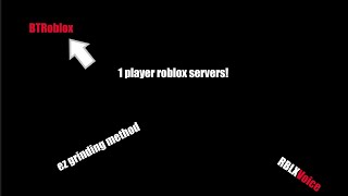 How to get 1 player servers in Roblox [upl. by Oirretno]