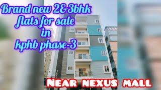 Ghmc approved 2bhkamp 3bhk flat for sale in kphb phase 3 near foram mall [upl. by Balfour]