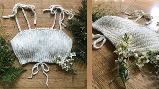 Simple Crochet Bralette Tutorial [upl. by Hannavas165]