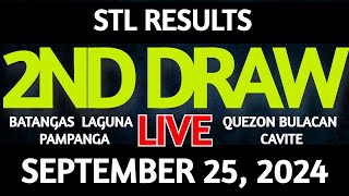 Stl Result Today 2nd draw September 25 2024 STL Batangas Live [upl. by Nassir698]