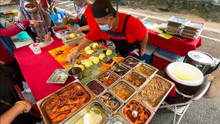 MALAYSIAN STREET FOOD  Friendliest Nasi Lemak Seller in KL  Nasi Lemak Sembilan Sudu [upl. by Senskell]