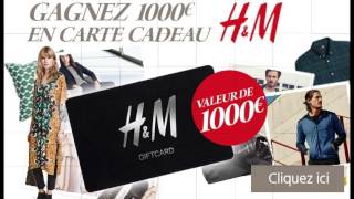 CONCOURS HampM  Gagnez 1000 euros en carte cadeau HampM [upl. by Ennahtur]