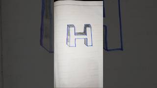 3D H a Draw lettrs Drawingsubscribe art shorts like [upl. by Odirfliw366]